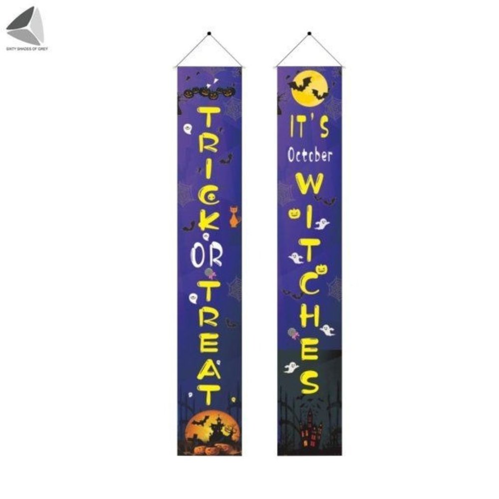 Halloween Decoration outdoor - Halloween Porch Banners- Trick Or Treat - October
